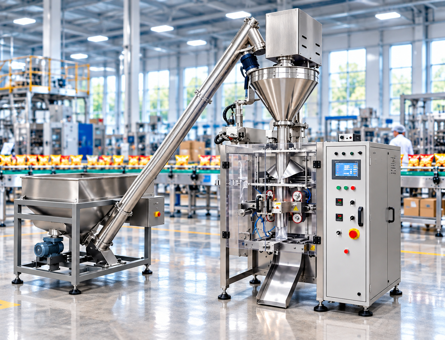 Auger ServoFiller Pouch Packing Machine